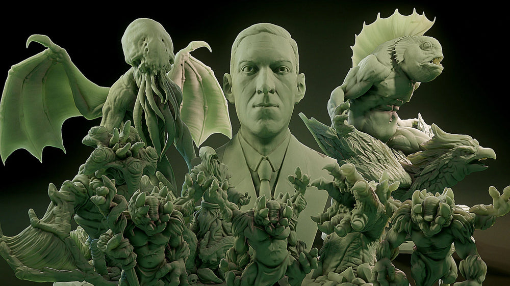 3D Printed Nafarrate Basilisk Lovecraftian Bestiary 28 32 mm D&D (Online Only)