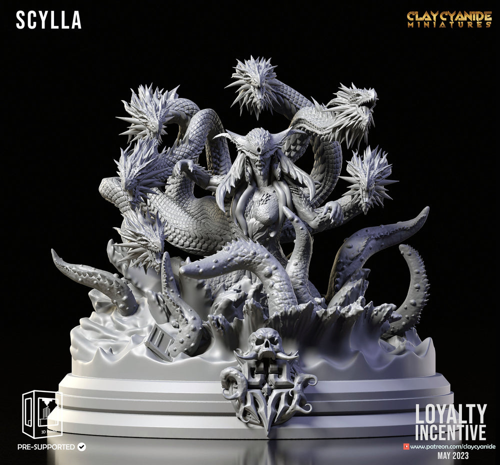 3D Printed Clay Cyanide Scylla 28 32 mm D&D (Online Only)