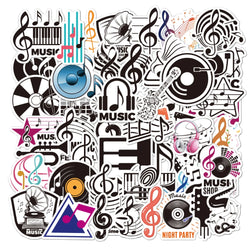 10/50Pcs Motivational Music Stickers Inspirational Phrases DIY Waterproof Phone Notebook Guitar Car Bike Wall Graffiti Decals (Online Order Only)