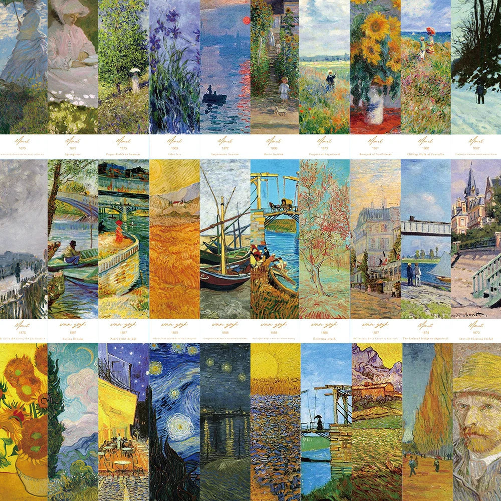 Oil Painting Landscape Stickers - Aesthetic Decals for Laptop, Suitcase, Phone, Guitar (Online Order Only)