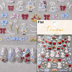 Shiny Attractive Apple Core Peel Cute Fruits Bowknot Tie Star Self Adhesive Nail Art Stickers Charming Rhinestone Manicure Decal (ONLINE ORDER ONLY)