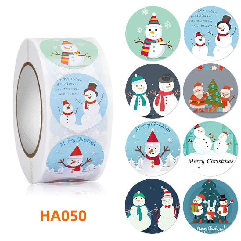 500Pcs Christmas Stickers 1inch Snowflakes Holiday Stickers Xmas Gift Label for Envelope Box Gift Decor (ONLINE ORDER ONLY)