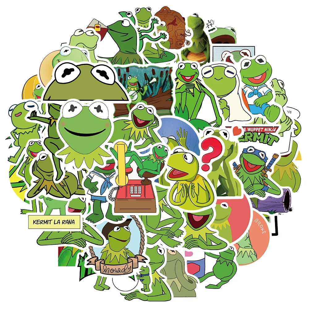 Frog Komi Animal Stickers 10/30/50Pcs Waterproof Vinyl for Laptop, Car, Snowboard, Luggage, Fridge (ONLINE ORDER ONLY)
