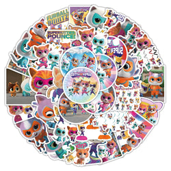 10/30/50PCS Super Kitties Stickers Cute Cartoon Sticker Kids Toy DIY Luggage Laptop Phone Guitar Car Bike Skateboard Decals Gift (ONLINE ORDER ONLY)