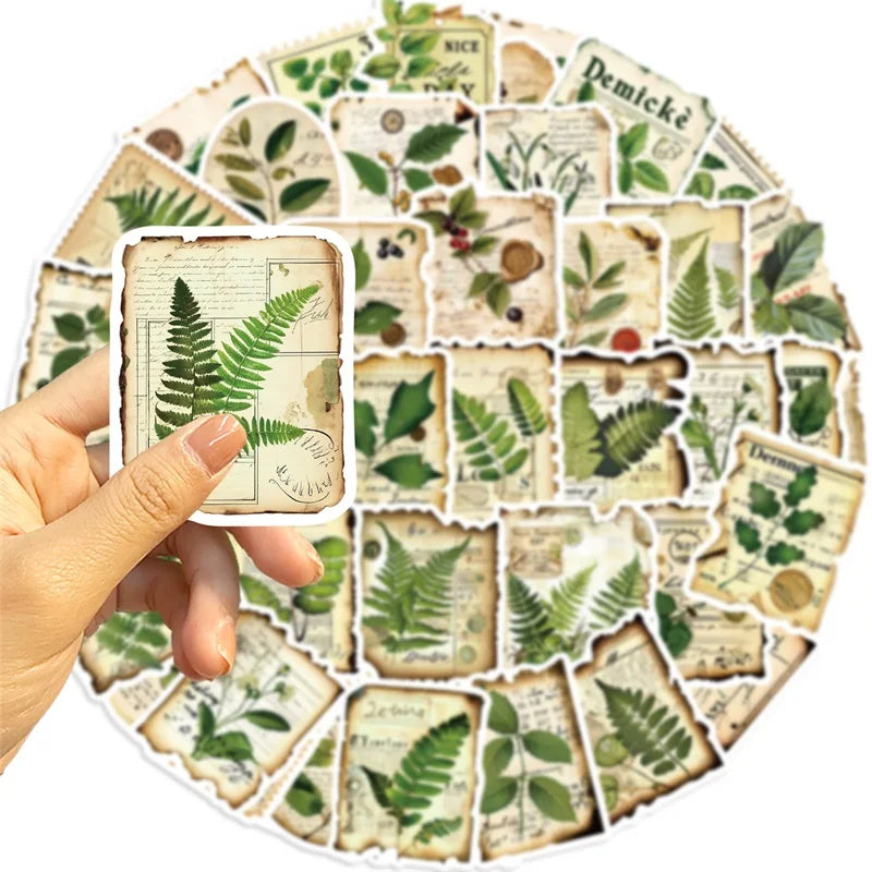 10/30/50PCS Green Plants PVC Sticker Aesthetic Decoration Scrapbooking Korean Stationery Hand Accounting Supplies for Kids (ONLINE ORDER ONLY)
