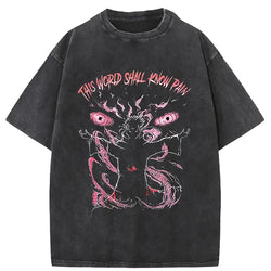Pain Printed T Shirt Anime Retro Washed Cotton Tee (ONLINE ORDER ONLY)