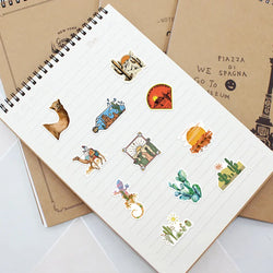 50Pcs Cartoon Desert Outdoor Geography Stickers Guitar Kids DIY TOY Car Moto Skateboard Snowboard Luggage Decal Sticker (Online Order Only)