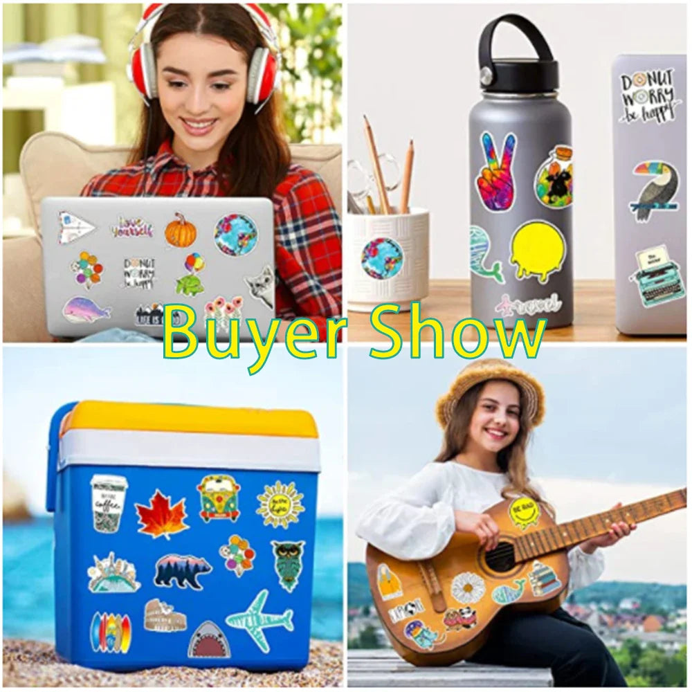 52pcs Cartoon Monster Shrek Graffiti Sticker DIY Suitcase Laptop Suitcase Guitar Star Sticker Waterproof Decals (ONLINE ORDER ONLY)