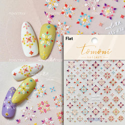 Gold Stamped Silver Totems Geometric Patterns Figure 5D Self Adhesive Nail Art Stickers Stars Bohemia Manicure Decals Wholesale (Online Order Only)