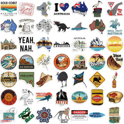 50PCS Australia City Landscape Stickers Decal DIY Phone Laptop Guitar Stationery Scrapbook Skateboard Sticker (ONLINE ORDER ONLY)