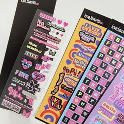 Ins Retro English Letter Material Stickers Scrapbooking DIY Album Decoration Sticker Personalized Korean Stationery (ONLINE ORDER ONLY)