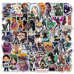 50pcs VALORANT Sticker Pack for Luggage, Water Bottles, Phones, Laptops, Cars, Scooters, Fridges (Online Order Only)