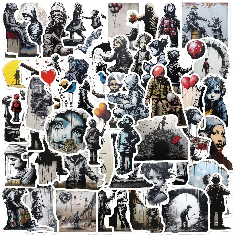 10/50Pcs Abstract Painting Works Classic Art Aesthetic Stickers Graffiti Kids Toy Skateboard Phone Laptop Luggage Decal Sticker (Online Order Only)
