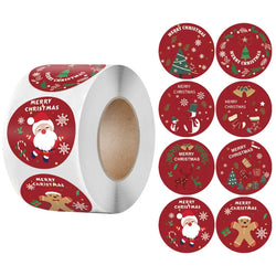 500Pcs Merry Christmas Stickers Christmas Theme Seal Labels Stickers For DIY Gift Baking Package Envelope Stationery Decor (ONLINE ORDER ONLY)