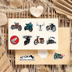 50Pcs Fashion Vintage Motorcycle Stickers Retro Aesthetic Bike Phone Car Skateboard Laptop Sticker Decal Classic Kids Toy (ONLINE ORDER ONLY)