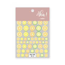 1Pc Cherry Fruit Nail Sticker Nail Art Decals Summer Lemon Grapefruit Self Adhesive DIY Nail Stickers Aha Series Nail Art Decor (Online Order Only)