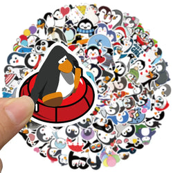 50/100pcs Cute Cartoon Animals Penguin Stickers Kids Toy Waterproof Graffiti For Laptop Water Bottle Phone Bicycle Car Decals (ONLINE ORDER ONLY)