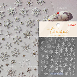 Snowflake Butterfly Rhinestone Shiny Totem Self Adhesive Nail Art Stickers Romantic Charm Chic Rose Flower Pearl Manicure Decals (ONLINE ORDER ONLY)