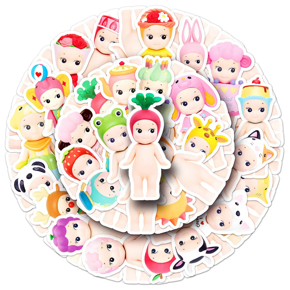 Sonny Angel Stickers 10/30/50PCS Cute Cartoon Decals for Kids Toys, Fridge, Laptop, Phone, Guitar, Car, Bike, Skateboard (Online Order Only)