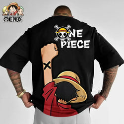One Piece Graphic T-Shirt: Luffy & Zoro Oversized Streetwear (ONLINE ORDER ONLY)