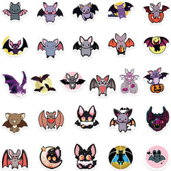 50pcs Cute Cartoon Bats Animal Graffiti Stickers For Laptop Phone Guitar Luggage Bicycle Car Waterproof Vinyl Decals (ONLINE ORDER ONLY)