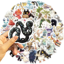 50pcs Ridiculous Fairy Tale Monster Sticker Pack Waterproof Laptop Skin Cute Phone Case Kawaii Packaging Art Supplies Stationer﻿ (Online Order Only)