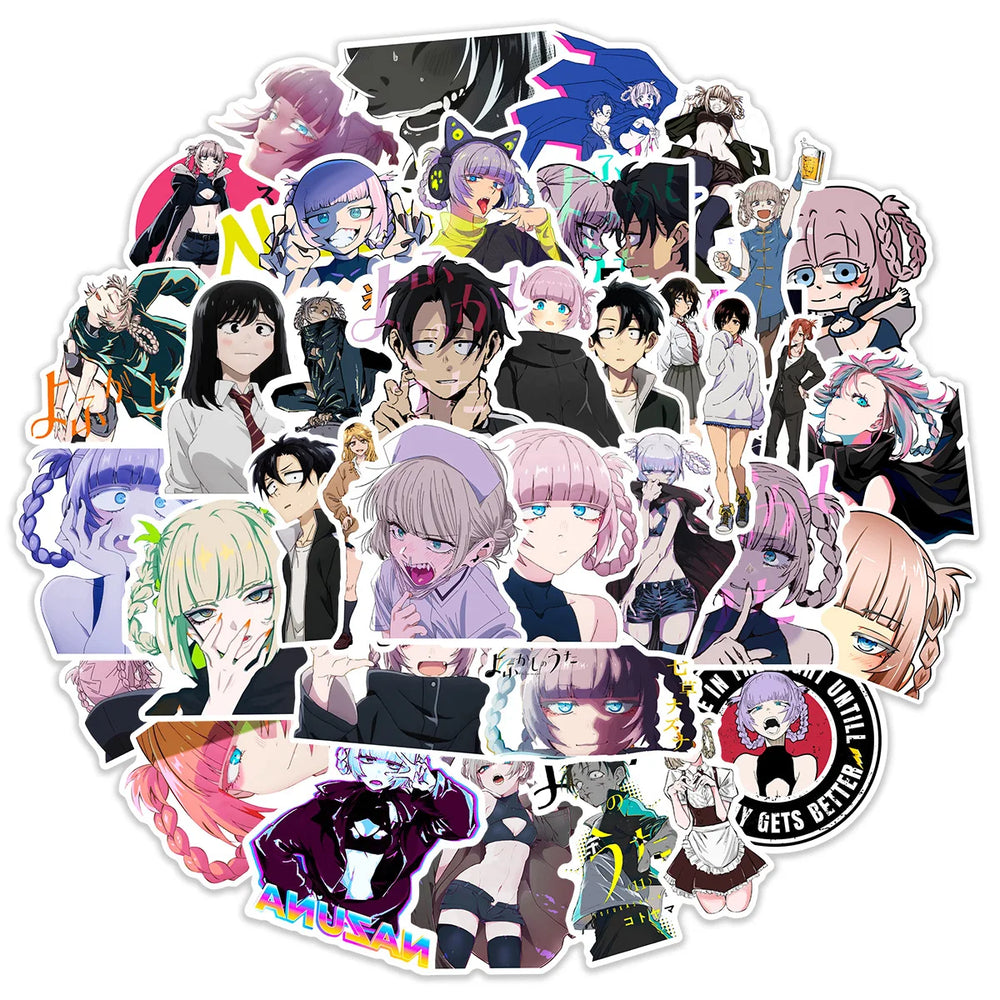 10/30/50PCS Call Of The Night Anime Stickers Kou Nazuna Sticker Waterproof Laptop Skateboard Motorcycle Guitar Phone Girls Decal (ONLINE ORDER ONLY)