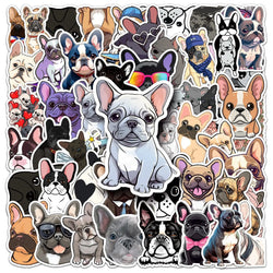 Cartoon French Bulldog Stickers for Phone Laptop Luggage Skateboard Decals Gift (ONLINE ORDER ONLY)