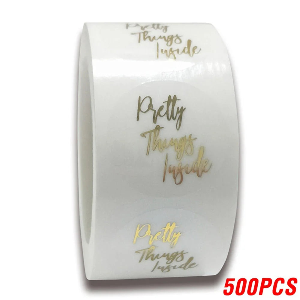 100-500pcs Thank You For Your Order Transparent Gold Label Baking Wedding Exquisite Gift Card Envelope Sealing Label Sticker (Online Order Only)