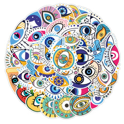 Evil Eye Cartoon Stickers for Bike, Luggage, Guitar, Laptop - 10/30/50PCS (ONLINE ORDER ONLY)