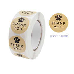 100-500PCS Thank You Stickers for Business New Merci Package Home Made Sticker Rolling Packaging Stickers Small Roll Labels (ONLINE ORDER ONLY)