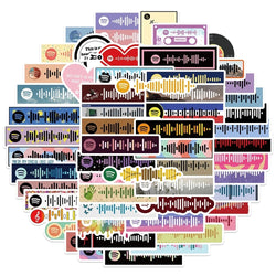 10/30/68PCS Singer Girl In Red Musical Note Sticker Graffiti Funny Song Decals Decoration Scrapbook Laptop Phone Guitar Kids Toy (ONLINE ORDER ONLY)