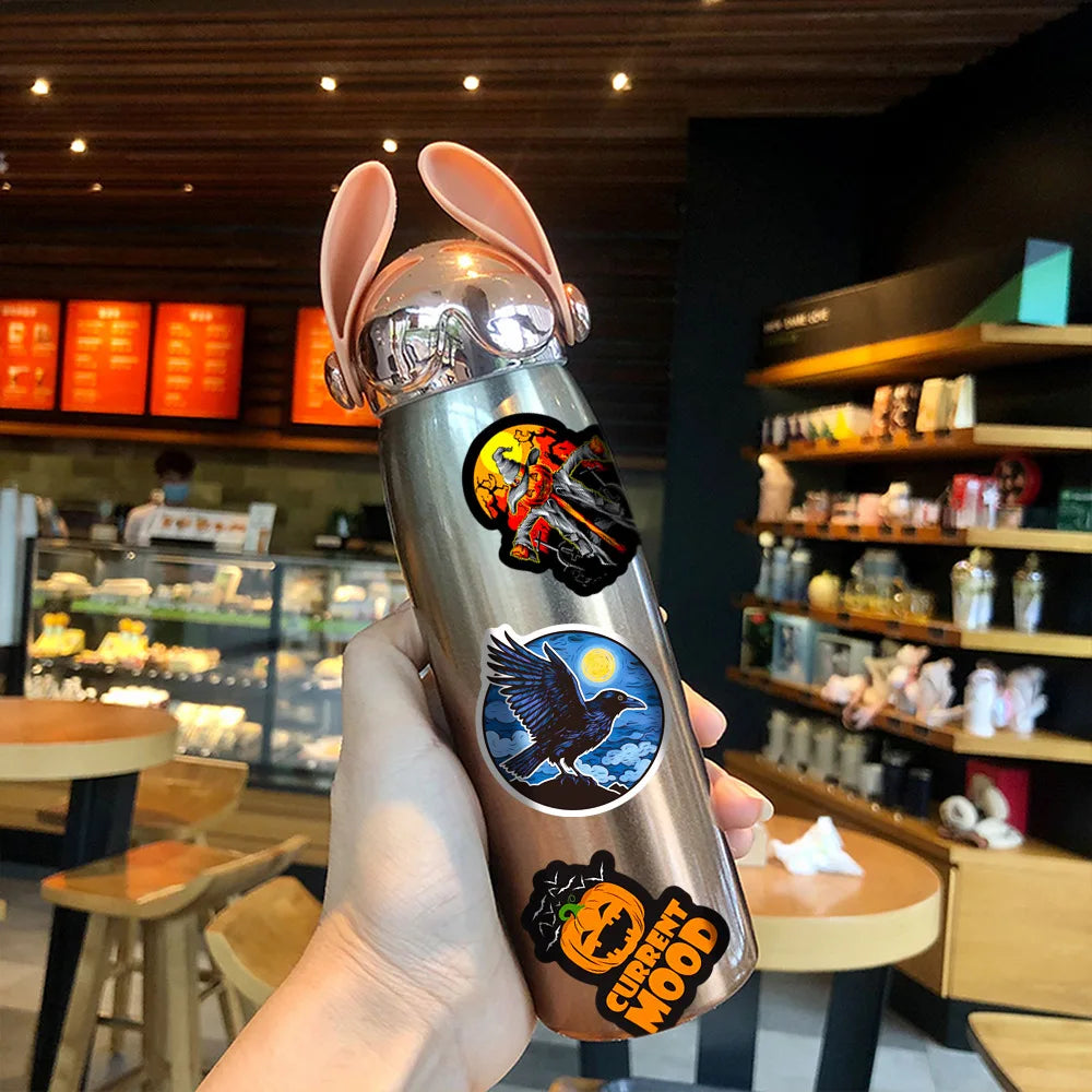 100Pcs Pumpkin head skateboard fashion Hallowmas Stickers For Suitcase Skateboard Laptop Phone Car Styling DIY Decal waterproof (Online Order Only)