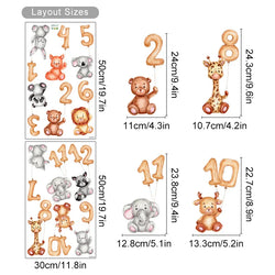 Cartoon Animal Balloons Stars Nursery Wall Decal Kids Room Decor (ONLINE ORDER ONLY)