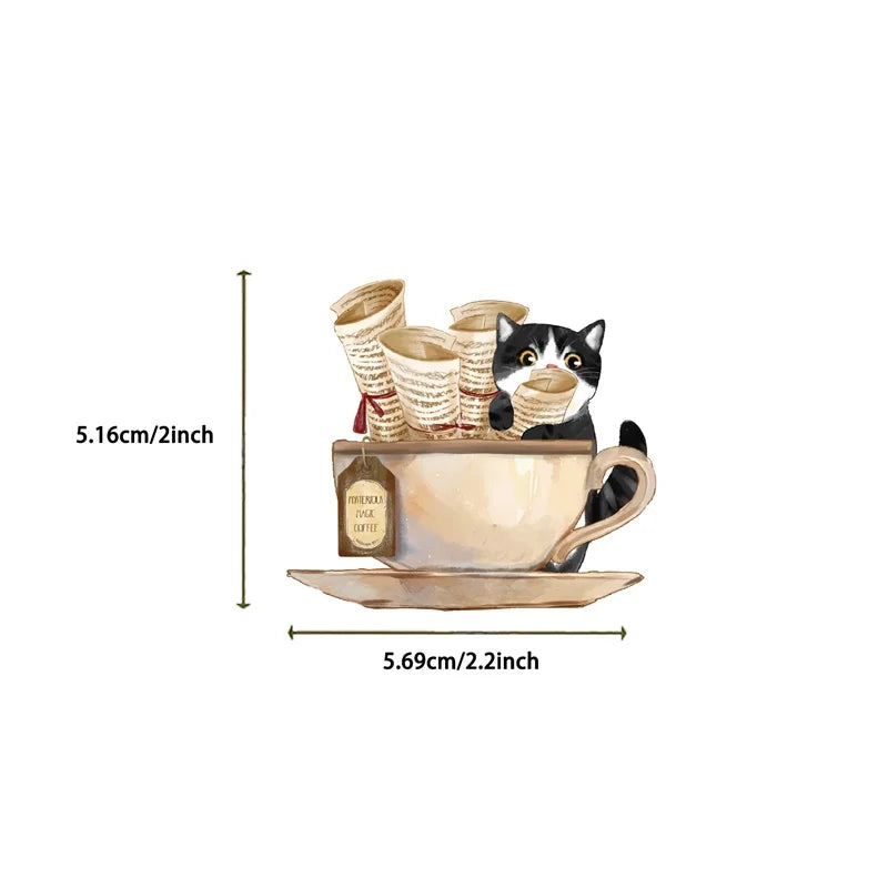 50PCS Kawaii Magic Cat PET Sticker Aesthetic Transparent Decoration Scrapbooking Stationery Hand Accounting Supplies for Kids (ONLINE ORDER ONLY)