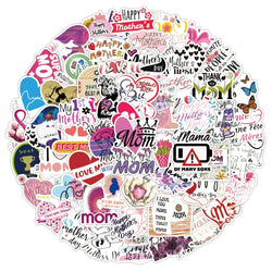 50/100Pcs Mother's Day Sticker Quotes Sentences DIY Laptop Luggage Refrigerator Skateboard Toy Decal Sticker (ONLINE ORDER ONLY)