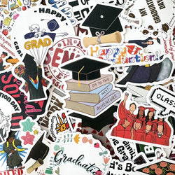 Graduation Decoration Stickers 10/50Pcs PVC Laptop Luggage Guitar Skateboard Fridge Graffiti (Online Order Only)