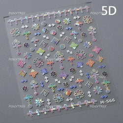 Black White Pearl Lace Butterfly Cross Retro Figure Flower Symmetric Self Adhesive Nail Art Stickers  Manicure Decals Wholesale (ONLINE ORDER ONLY)