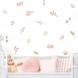 Boho Floral Wall Stickers Nursery Vinyl Decals Kids Room Decor (Online Order Only)