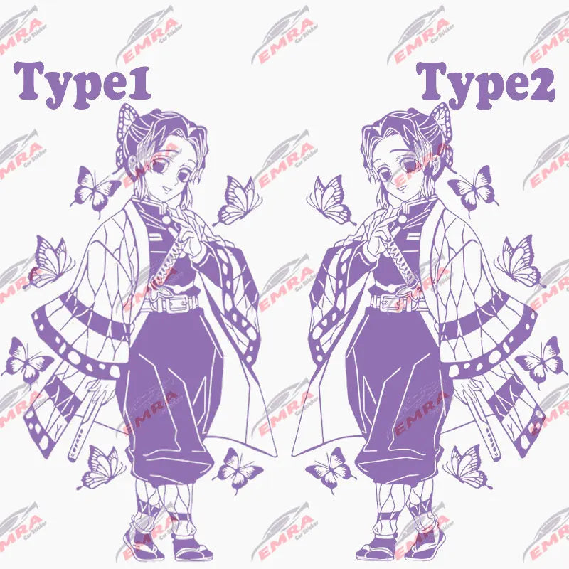 Anime Stickers Ghost Squad Girl For Car Sticker Decoration Door Hood Die Cutting Cartoon External Accessories Vinyl Decals (ONLINE ORDER ONLY)