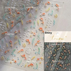 Beach Colourful Conch Dolphin Shell Starfish Jellyfish Star Summer Sea Wave Vacation Mode Water Bubble Nail Art Stickers Decals (Online Order Only)