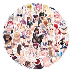 10/30/60/120PCS Sexy Girl Cartoon Hentai Stickers Anime Waifu Graffiti DIY Laptop Phone Cup Car Bike Skateboard Guitar Decals (ONLINE ORDER ONLY)
