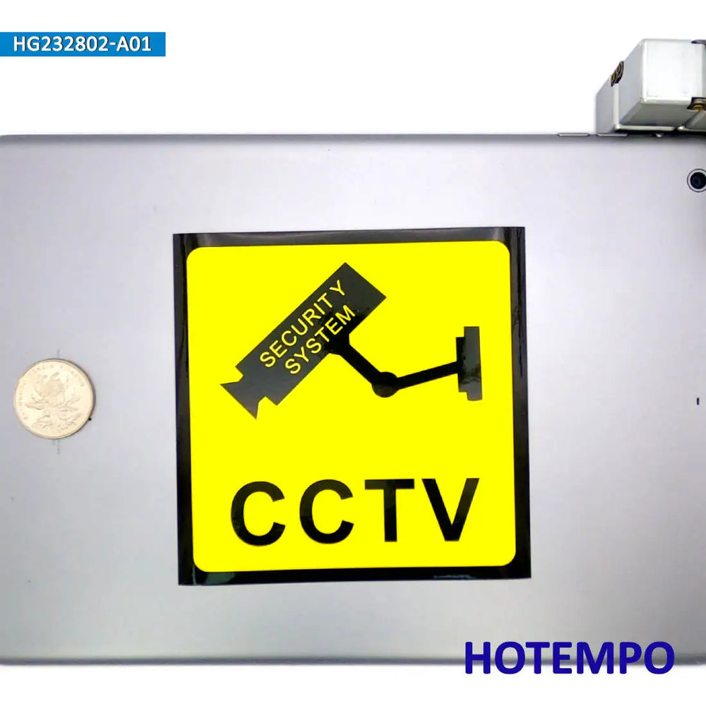 1 Pieces Caution Signs Security Camera Alert CCTV Warning Stickers for Wall Room Glass Luggage Motorcycle Car Waterproof Sticker (ONLINE ORDER ONLY)