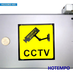 1 Pieces Caution Signs Security Camera Alert CCTV Warning Stickers for Wall Room Glass Luggage Motorcycle Car Waterproof Sticker (ONLINE ORDER ONLY)