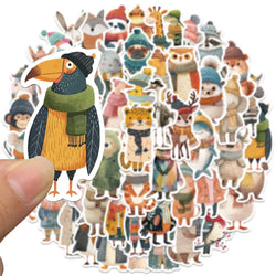 50/100pcs Cute Cartoon Fairy Tale Animals Stickers Decals For Laptop Water Bottle Luggage Notebook Vinyl Waterproof Graffiti (ONLINE ORDER ONLY)