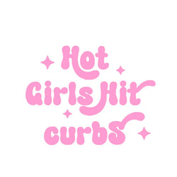 Hot Girls Hit Curbs Humor Car Sticker for Rear Windshield Window Decoration External Accessories Waterproof Vinyl Decals (ONLINE ORDER ONLY)