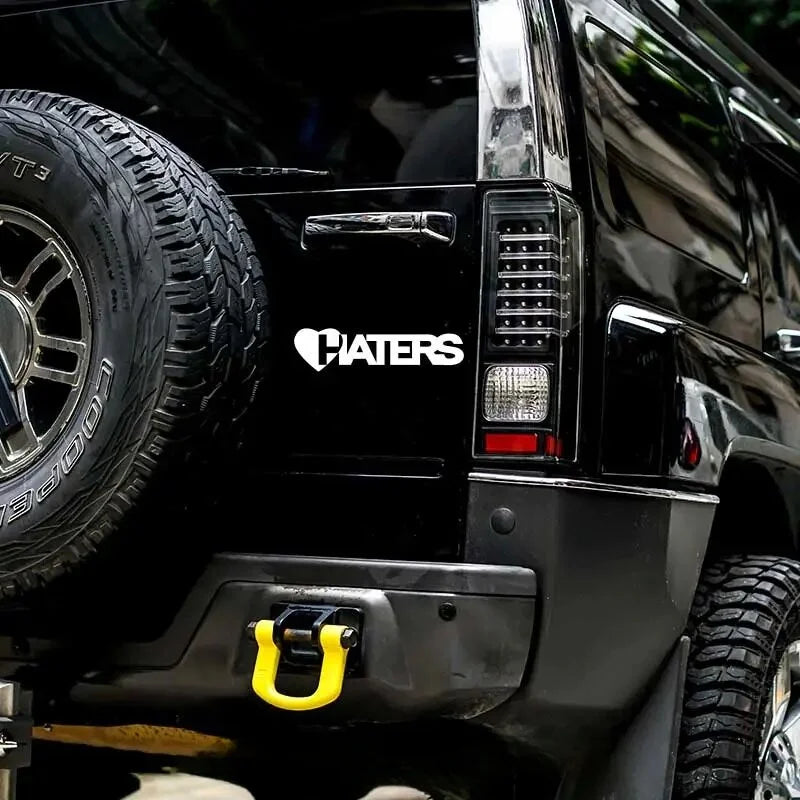 “HATERS" Stickers，cool and fashion stickers for Cars, Trucks, Walls, Laptops, Windows, Motorcycles, Bumpers Or Crafts (ONLINE ORDER ONLY)