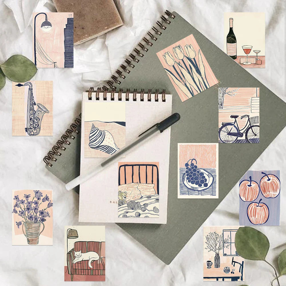 55PCS Abstract Art Waterproof Stickers Pvc Decals For Guitars Phone Computer Skateboards Vinyl Waterproof Stickers﻿ (ONLINE ORDER ONLY)