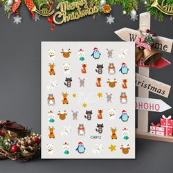 1PCS Laser Gold Snowflake Christmas Tree Nail Sticker 3D Adhesive Nail Decals Nail Art Accessories New Christmas Decoration 2024 (ONLINE ORDER ONLY)
