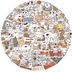 50pcs Cute Cartoon Miiiiichan Stickers Animals Anime For Laptop Water Bottle Luggage Notebook Waterproof Graffiti Vinyl Decals (Online Order Only)